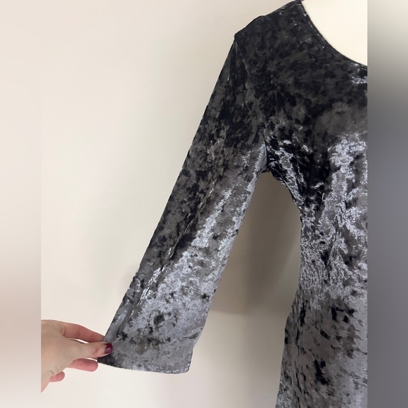 Y2K SLINKY BRAND Crushed Velvet Tunic Top Whimsigoth Fairy Grunge Vamp | Size S - Picture 5 of 11